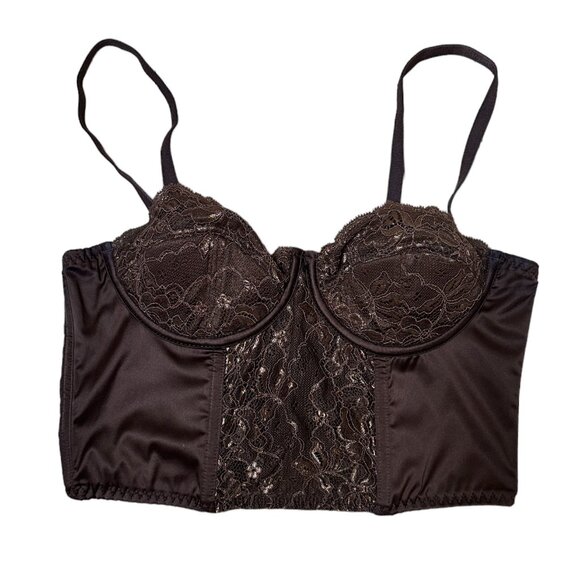 URBAN OUTFITTERS Out From Under Satiny Corset Bra Top - small - Picture 1 of 5